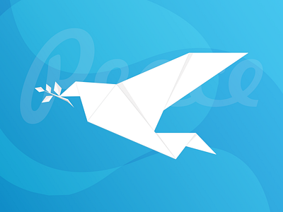 Peace dribbbleweeklywarmup neehad origami peace pigeon twig