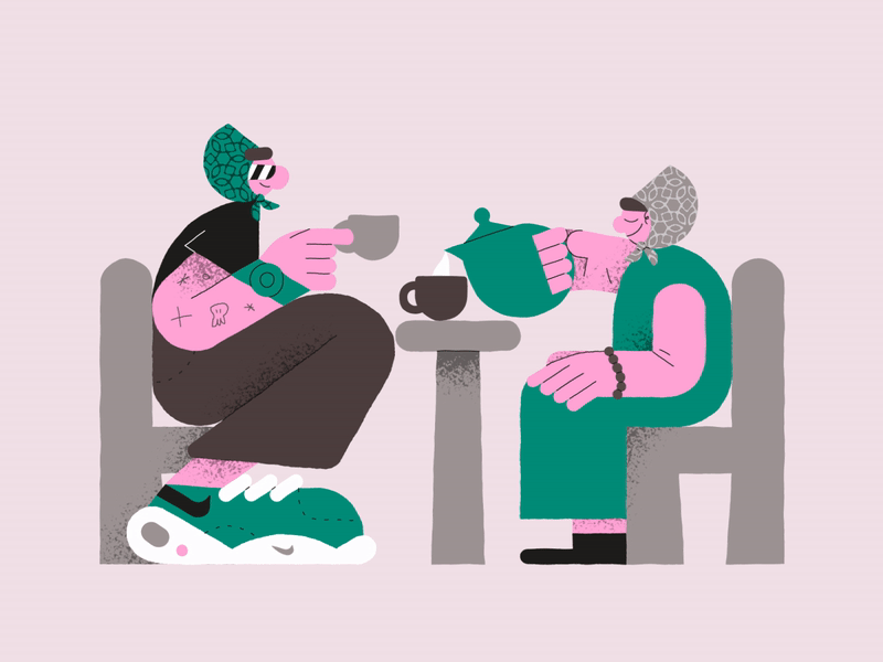 Is this where the babushka scarf hype comes from? aftereffects animation babushka design fashion illustration illustrations illustrator maximdegilder streetwear thomasdegilder vector