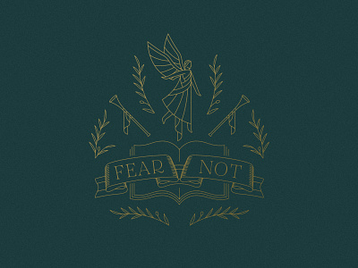 Fear Not advent angel christmas fear not foliage key artwork scripture sermon artwork trumpets