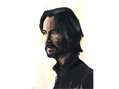 Keanu Reeves abstract art adobe art color comic concept design digitalart illustration illustration art john wick keanu reeves painting portrait