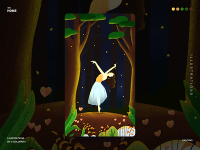 Dancing illustration ui