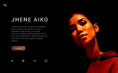 Daily UI Challenge - Day 6 adobe design illustration jhene aiko music sketch ui user bio user interface user profile ux ux design