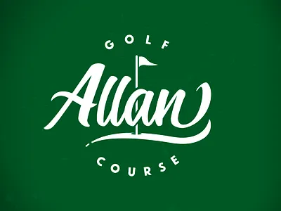 Allan Golf Course design golf logo vector