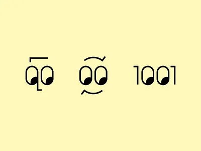 1001 0 1 1001 branding emoji face fund logo logotype look minimal numbers sketch smile smiley symbol youth