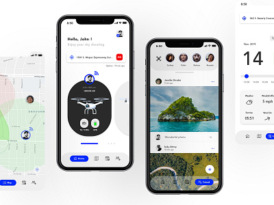 Camera drone app redesign 空拍無人機 animation app app design camera concept mobile ui photo shoot ui ux