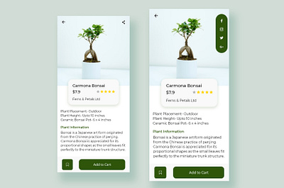 Buy Plant Online - Social Share 010 buy plant daily ui daily ui challenge dailyui dailyui010 dailyuichallenge plant plant app plant online share button social share social sharing socialmedia ui design uidesign uiux