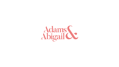 Adams & Abigail - Fashion Logo alliteration brand brand identity branding design fashion fashion brand identity design logo logo a day logo design logo designer logomark logotype pink salmon salmon pink serif stencil typography