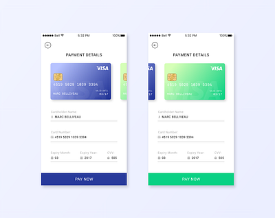 Credit Card Checkout — Daily UI app ui credit card credit card payment daily 100 challenge daily ui dailyui dailyui 002 interface mobile app design ui form visa