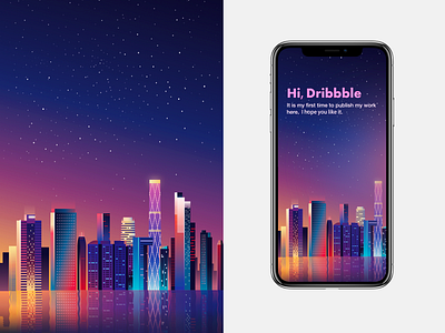 GuangZhou city design flat illustration ui