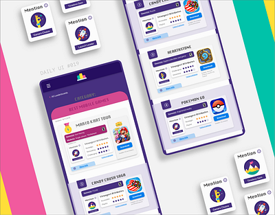 DAILY UI #019 | Leaderboard 019 android app daily 100 challenge dailyui dailyui 019 dailyui challenge dailyuichallenge ios leaderboard mobile mobile ui mobilegames ranking rankings ui uidesign uiuxsupply
