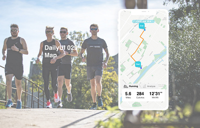 DailyUI029 Map daily 100 challenge dailyui dailyui029 exercise map mobile app running app