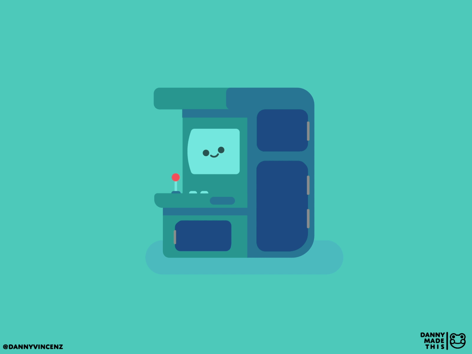 Cabinet Man after effects album arcade arcade machine cabinet man cute illustration illustrator spirit phone spooky