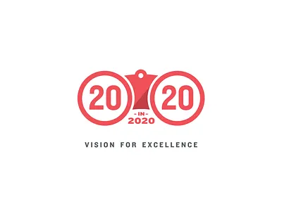 Marketing Logo Proposal 2020 binoculars circles circular illustration marketing logo red sight vision