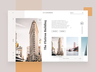 Arch Stories clean minimal ui ux web