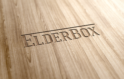 Elderbox - Wooden Smart Device Cases Brand Logo brand brand identity branding design engraved engravers engraving identity design logo logomark logotype phone case smart device smart phone smartphone typography wood wood engraving wood texture wooden