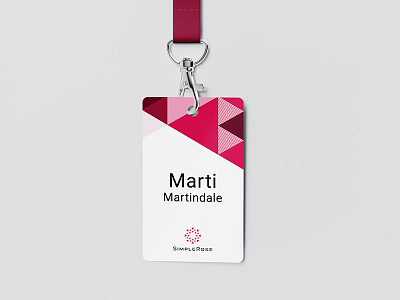 SimpleRose badge badge branding id card identity logo