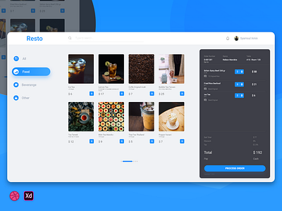 Export Dribble Resto design inspiration landing pos restaurant ui ux ux ui design vhp web webdesign website webui