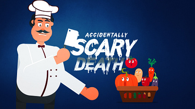 Accidentally Scary Death accidentally angry character concept death illustration knife poster scary title design vegetables