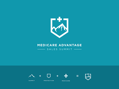 Medical conference logo broker clean community conference design insurance logo medical medicare modern protection senior citizen summit vector