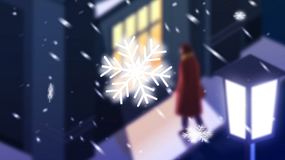 Snowflake christmas night street snow snowflake street