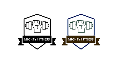 Mighty Fitness colour scheme design logo