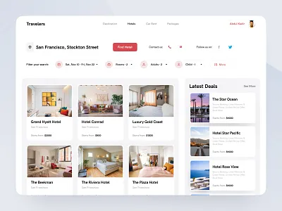 Hotel booking concept - Part 1 application booking booking app creative design design inspiration hotel hotel booking app interaction travel agency traveling ui ui design user experience ux web web app