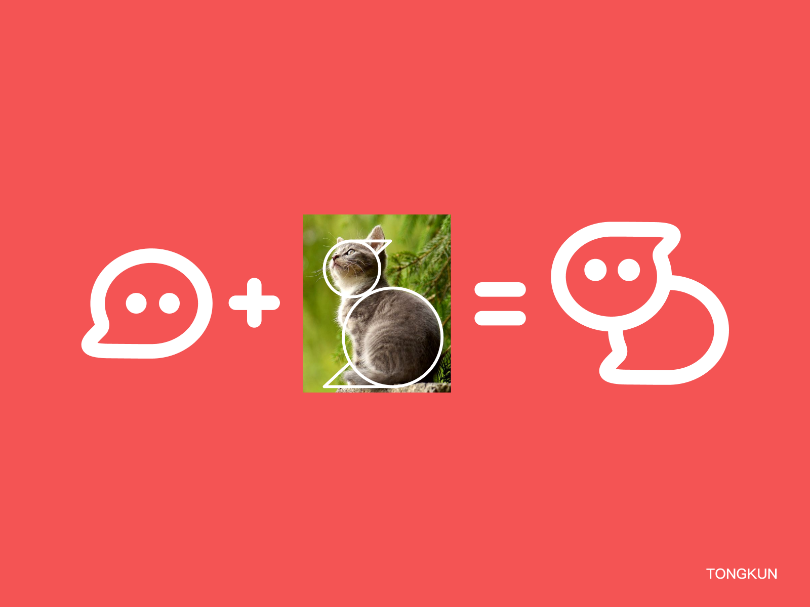 Example of Mew~  A chat app logo