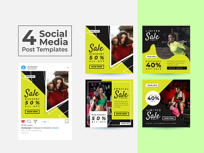 Social Media Post Design Templates Vol 28