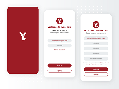 Events Ticket Booking App - Onboarding Screens app design dribbble event app event organization events ios mobileapps organization sign in sign up splash screen ticket ticket app ticket booking ui ui ux uidesign uiuxdesign web