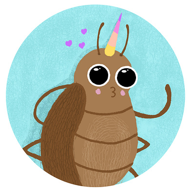 Uniroach art bug cute design illustration roach sticker uniroach