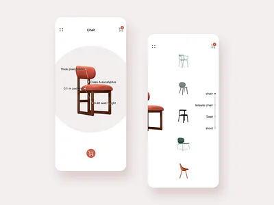Minimalist furniture app app design icon ui ui ux ux