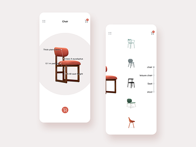 Minimalist furniture app app design icon ui ui ux ux