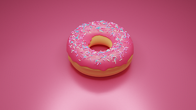 Yummy donut 3d 3d art blender blender3d blender3dart design donut donuts doughnut firstshot food fun illustration sweets warmup