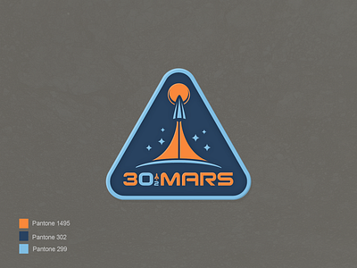 Mars Mission Patch astronaut badge exploration game icon logo mars mission nasa patch space universe