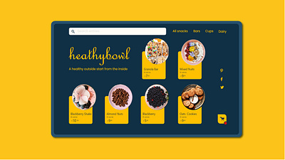 Healthybowl adobe xd adobexd bowl challenge food healthy eating healthy food healthy life ui ux website xddailychallenge