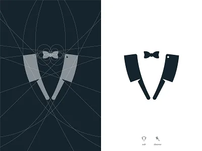 Chef's Choice - Logo Grid black and white brand brand identity branding chef cleaver design grid design identity designer illustration knives lettermark logo logomark logotype designer negative space restaurant logo smart mark suit typography