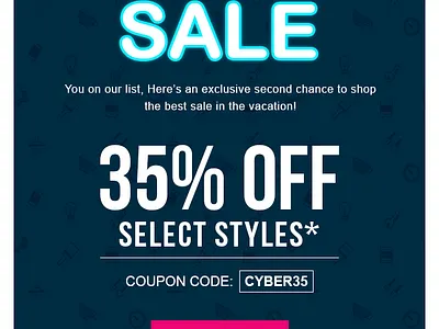 cyber monday email template 1 - free download branding creative design ecommerce illustration ios mobile poster shopping vector