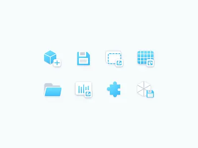 Mass spectrometry software icon set export icon icon set iconography icons import mass matrix model open plugin save signal software spectrometry