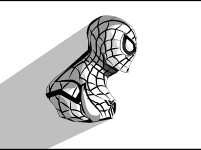 Spiderman art design digital flat illustration
