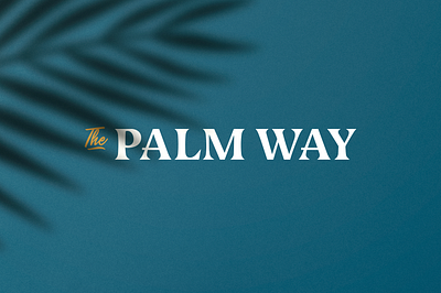 The Palm Way — Motel & Bungalows, Concept 1 hotel logo motel palm retro tiki