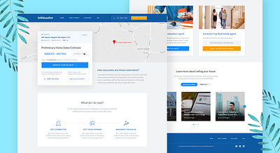 Result Page - Home Value Estimation clean design home value minimal real estate result page sell house website