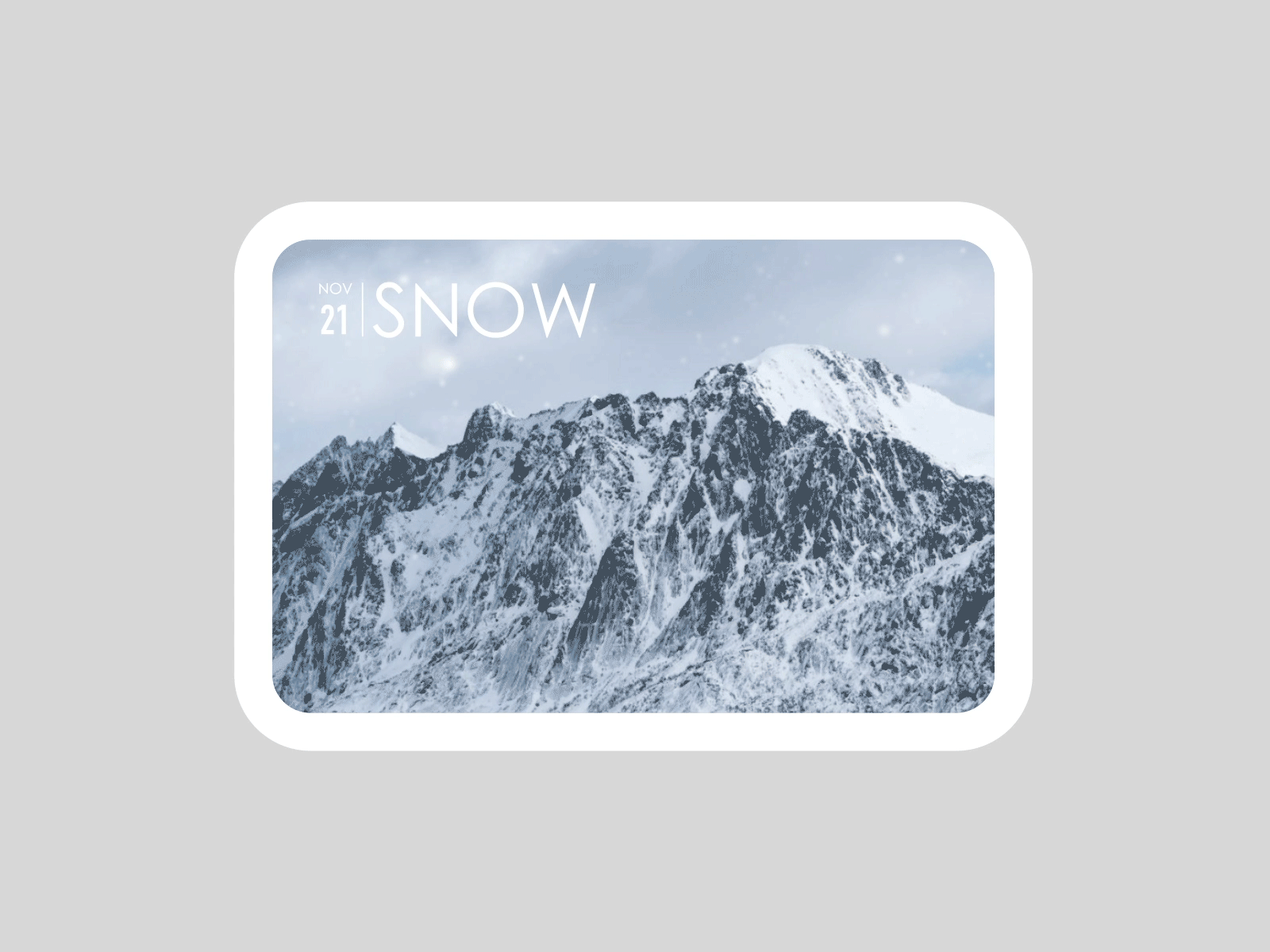 Snow dynamic desktop animation desktop motion snow day