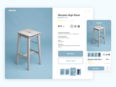 Product Page - Daily UI 012 daily ui dailyui dailyui012 dailyuichallenge ecommerce design ecommerce page page design product page product page design wooden stool