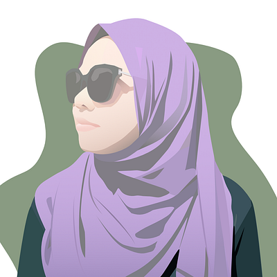 Muslimah Vector Portrait asyraaf azahari illustration islam malaysia muslimah portrait vector art vector illustration