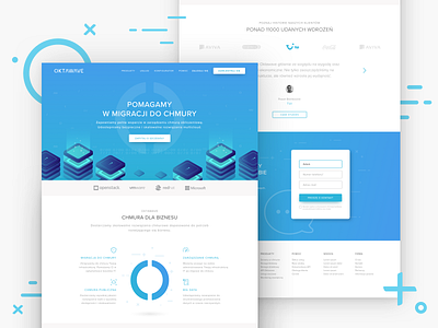 Multicloud - homepage blue cloud cloud computing design fresh isomatric ui ux web website