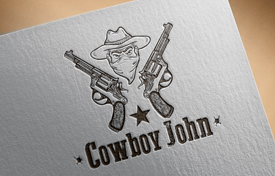 Cowboy Logo cowboy cowboy logo graphic design logo logo design logodesign mock up