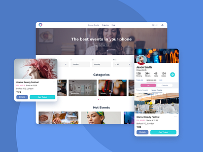 Ticket Booking App ecommerce app event app eventbrite mobile design ticket app ticket booking