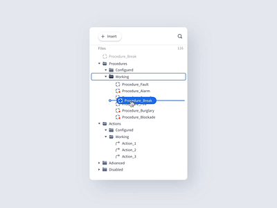 Modern PSIM Redesign - Management Interaction app data tree design desktop file interaction management micro interaction motion software design tool tooltip ui ux