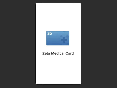 Zeta Medical Card Onboarding by Saptarshi Prakash for Zeta animation app app design application interaction interface ios mobile ui