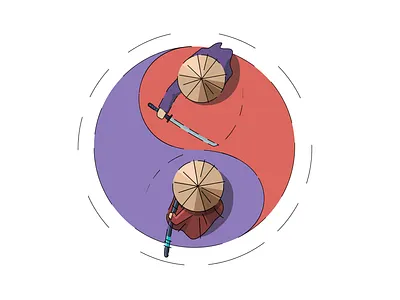 Yin and yang character chinese culture design digital art digital illustration dribbble illustration vector yin and yang